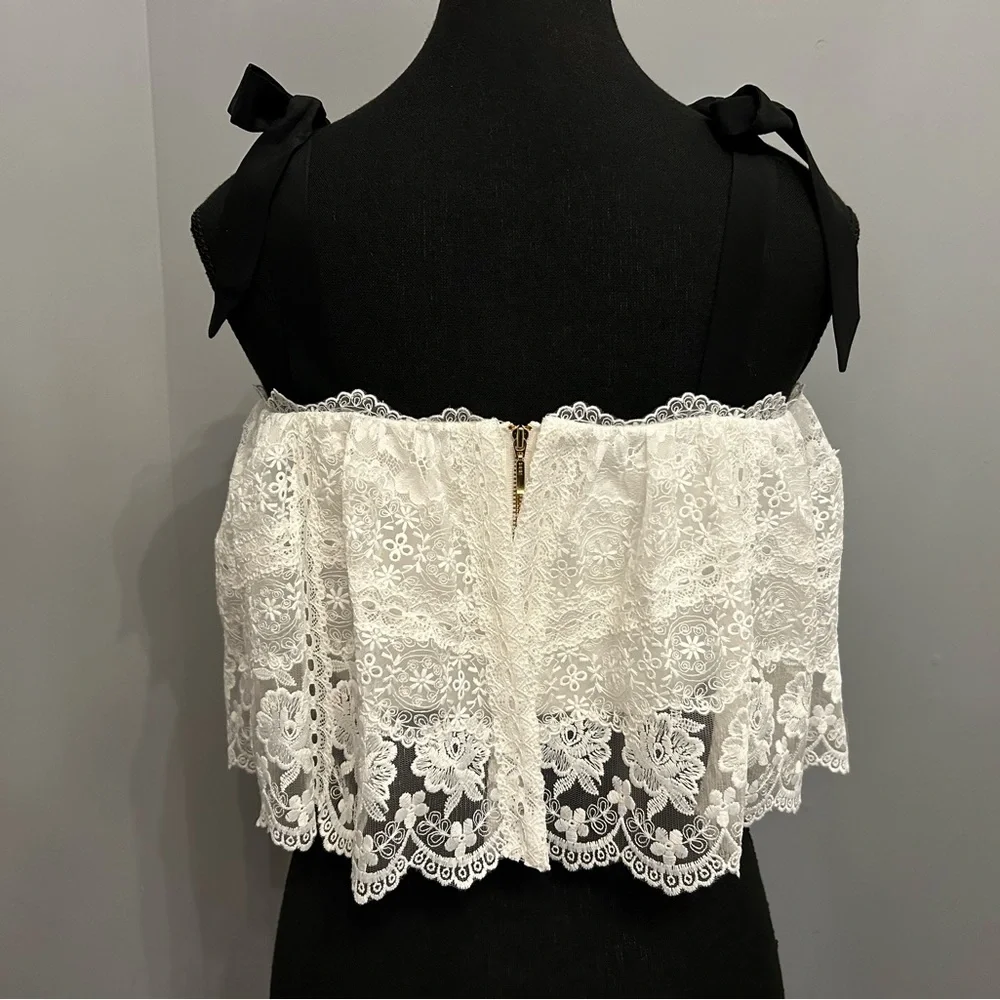 SALONI Skirt & Top in Ivory Lace, size 6 - Picture 9 of 16